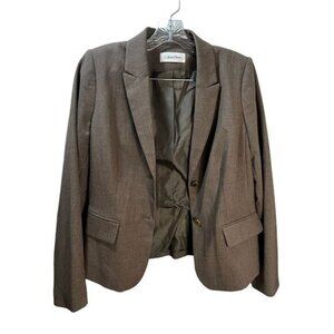 NEW‎ Calvin Klein 2 Button Notch Lapel Long Sleeve Blazer Small